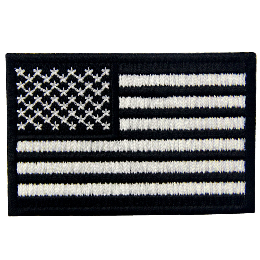Glow In Dark American Flag USA National Iron On Sew On Applique Patch –  EMBIRD