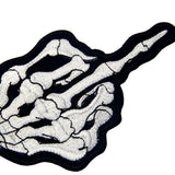 Glow In Dark Middle Finger Ghost Iron On Sew On Patch