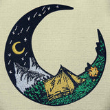 Camping On Moon Embroidered Iron Sew On patch