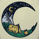 Camping On Moon Embroidered Iron Sew On patch