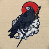 2 pieces Raven on  Sword Jeans Embroidered Iron Sew On Patch transfers