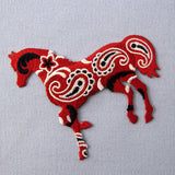 Bandana Paisley Horse Embroidered Iron On Sew On Patch