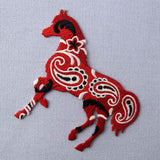Bandana Paisley Horse Embroidered Iron On Sew On Patch