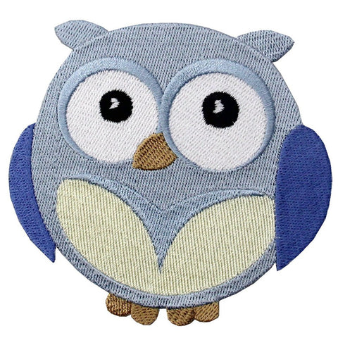 Wide-Eyed Baby Boy Owl Iron On Sew On Patch
