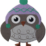 Cozy Winter Wear Owl Embroidered Iron On Sew On Patch