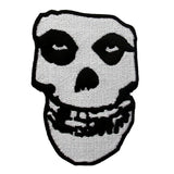 Crimson Ghost Skull Embroidered Iron On Sew On Patch