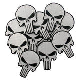 PUNISHER Skull Iron On Sew On Patch