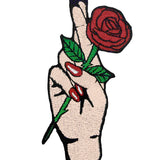 Good Luck Rose Embroidered Iron Sew On patch