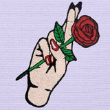 Good Luck Rose Embroidered Iron Sew On patch