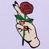 Good Luck Rose Embroidered Iron Sew On patch