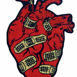 Band Aid Heart Iron On Sew On Embroidered Patch
