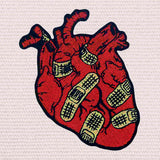 Band Aid Heart Iron On Sew On Embroidered Patch