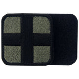 Medic Cross Velcro Patch - Olive & Black