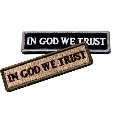 EMBIRD In GOD We Trust Velcro Patch- Bundle 2 pcs