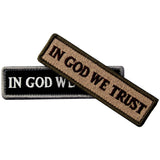 EMBIRD In GOD We Trust Velcro Patch- Bundle 2 pcs