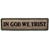In GOD We Trust embroidered Velcro Patch - Multitan