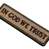 In GOD We Trust embroidered Velcro Patch - Multitan