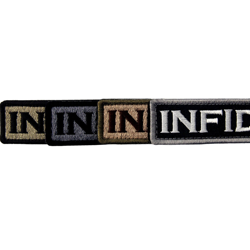 4 Styles Infidel Embroidered Tactical Morale Velcro Applique Patch – EMBIRD