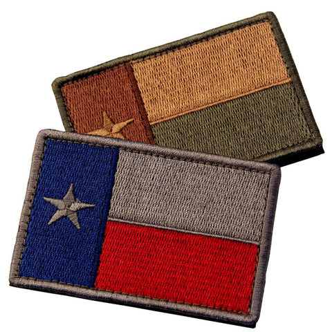 Multi-colored Texas Velcro Patch - Bundle 2 pcs