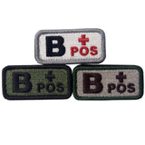 Type B Positive Blood Velcro Patch - 3 Pcs