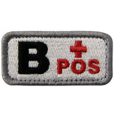 Type B Positive Blood Velcro Patch - Red & Black