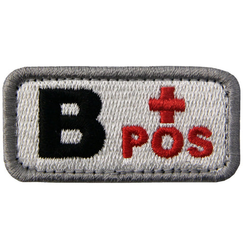 Type B Positive Blood Velcro Patch - Red & Black