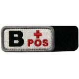 Type B Positive Blood Velcro Patch - Red & Black