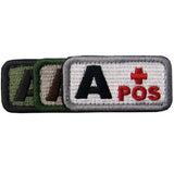 Type A Positive Blood Velcro Patch - 3 Pcs
