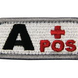 Type A Positive Blood Velcro Patch - Red & Black