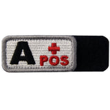 Type A Positive Blood Velcro Patch - Red & Black