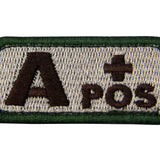 Type A Positive Blood Velcro Patch - Multitan