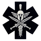 Glow In Dark Medic Spartan Iron On Sew On Patch