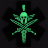 Glow In Dark Medic Spartan Iron On Sew On Patch