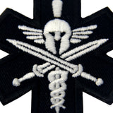 Glow In Dark Medic Spartan Iron On Sew On Patch