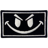 Glow In Dark Evil Smile Face Embroidered Iron On Sew On Patch