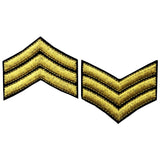Sergeant US Army Iron On Sew On Shoulder Patch, 2 Pcs