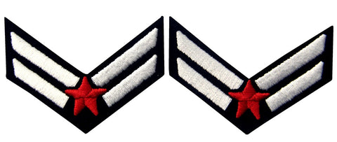 Airman Embroidered Iron On Sew On Chevron Patch