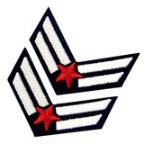 Airman Embroidered Iron On Sew On Chevron Patch