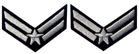 Airman Embroidered Iron On Sew On Chevron Patch