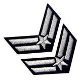 Airman Embroidered Iron On Sew On Chevron Patch