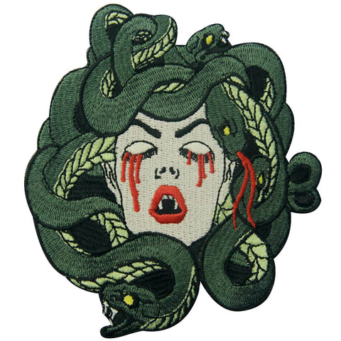 Embroidered Iron On Clothing Patch Medusa