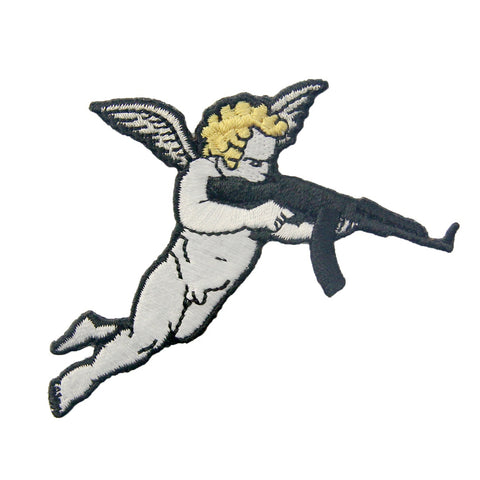 Gun Cupid Embroidered Iron Sew On Patch