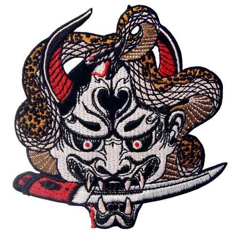HANNYA ONI MASK Embroidered Iron On patch