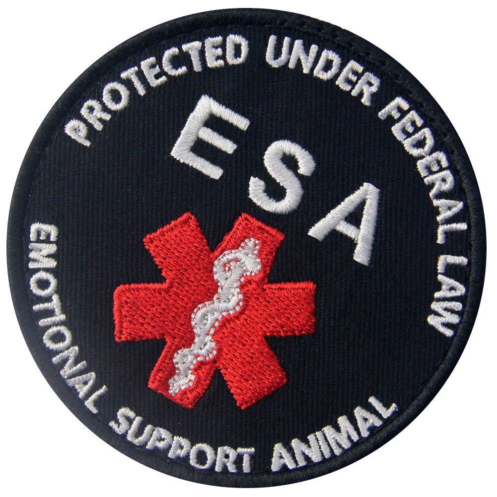 Essa Patch Embroidered Hook Loop Patch Badge Service Dog ESA harness Velcro Patch ...