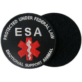 Embroidered Hook Loop Patch Service Dog ESA harness Velcro Patch