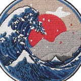 Wave Kanagawa Embroidered Iron On Patch