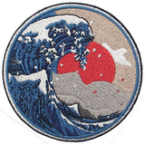 Wave Kanagawa Embroidered Iron On Patch