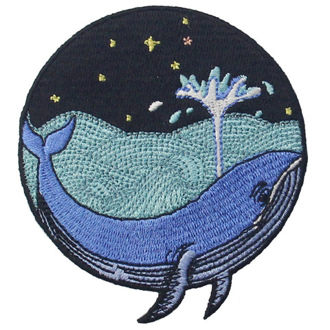 Whale Sea Embroidered Iron Sew On Patch