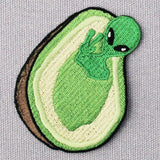 Alien Avocado Embroidered Iron On Patches