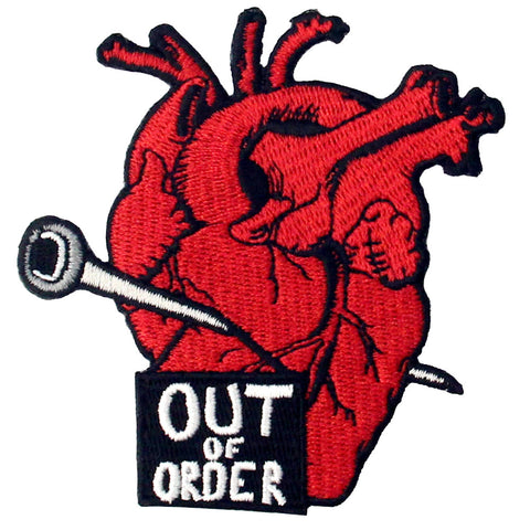 Heart Out Embroidered Iron On Patch